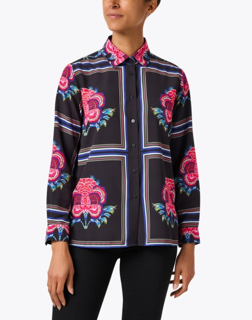 Stunning Nadine Black Women's Floral Print Casual Top