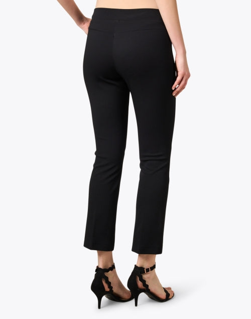 Stylish Ranee Ankle-Length Black Pull-On Stretch Jersey Blend Pants