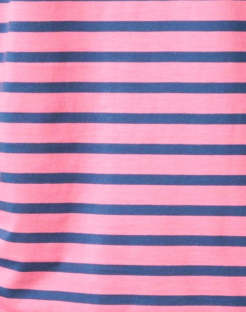 Stylish Pink and Navy Striped Long Sleeve Top