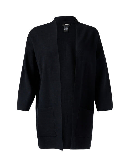 Stylish and Comfortable Universal Black Knit Cardigan by J'Envie