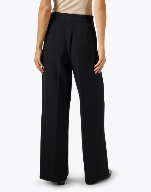 Stylish Black High - Quality Stretch Wide - Leg Pants with Gold Buttons