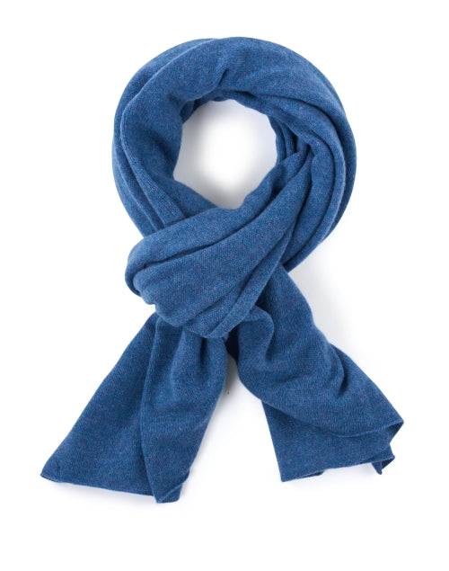 Heathered Blue Cashmere Women's Poncho Ruana for Transitional Months
