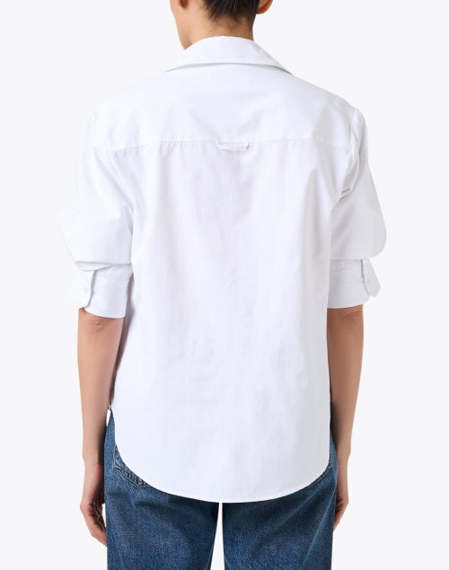 Pia Women's White Cotton Blend Casual Shirt