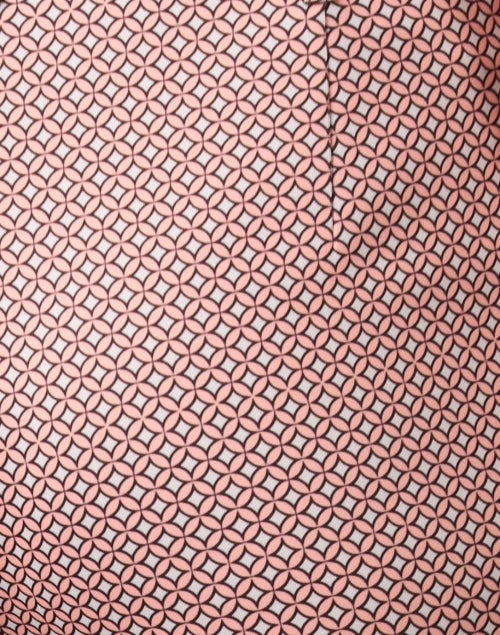 Stretchable Peach-colored Geometric Print Slim-fit Pants for a Fashionable Look