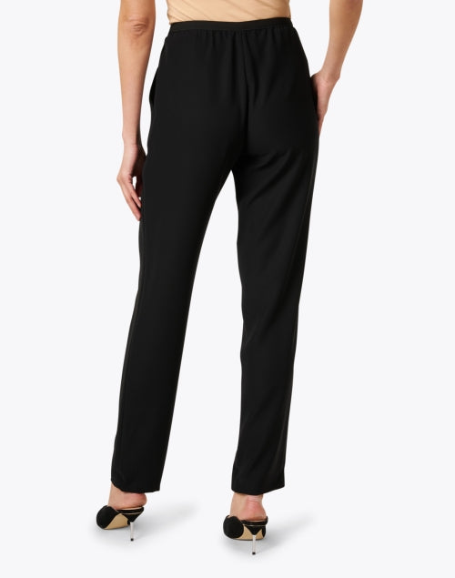 Stylish Black Stretch Straight - Leg Trousers by Emporio Armani