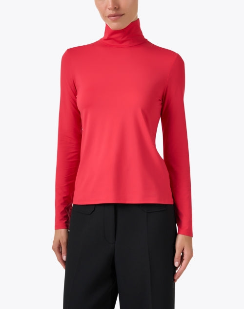 St. John Coral-Colored Turtleneck Women's Fashion Top