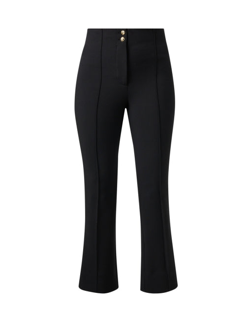 Veronica Beard Kean Ankle-Length Flare Leg Black Crop Trousers