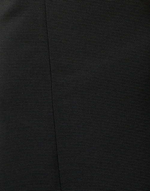 Black Ribbed Ottoman Mini Shift Dress by Emporio Armani