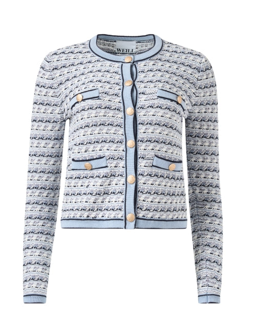 Stylish Black and Blue Checked Tweed Men's or Women's Jacket for Weekdays