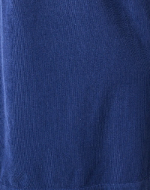 Stylish Navy Blue Corduroy Shift Dress for Week - to - Weekend Wear