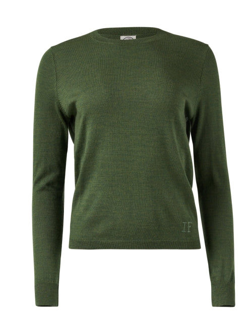 Stylish Angela Khaki Green 100% Merino Wool Women's Sweater for Various Occasions