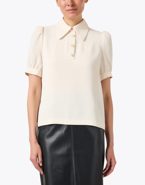 Tonino Women's Cream-Colored Blouse with Retro Charm
