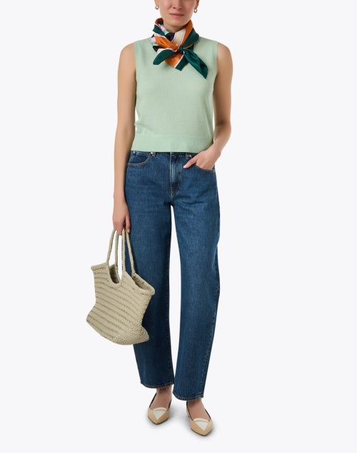 Sage Green Premium Cashmere Women's Knit Tank Top