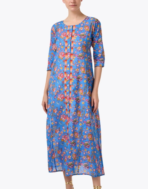 Ro's Garden Blair Lightweight Multi - Floral Print 100% Cotton Maxi Dress