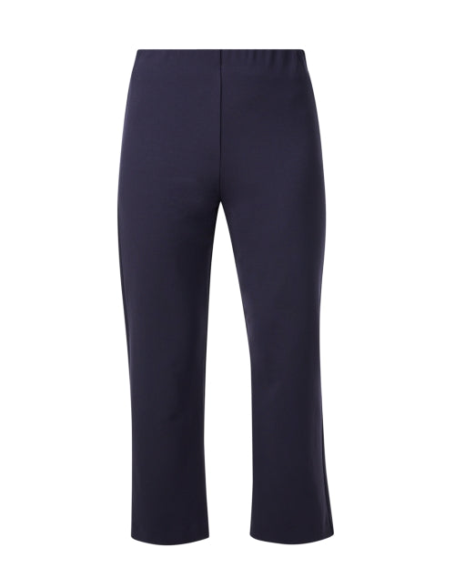 Navy Stretch Ponte Women's Ankle Length Pull - On Trousers