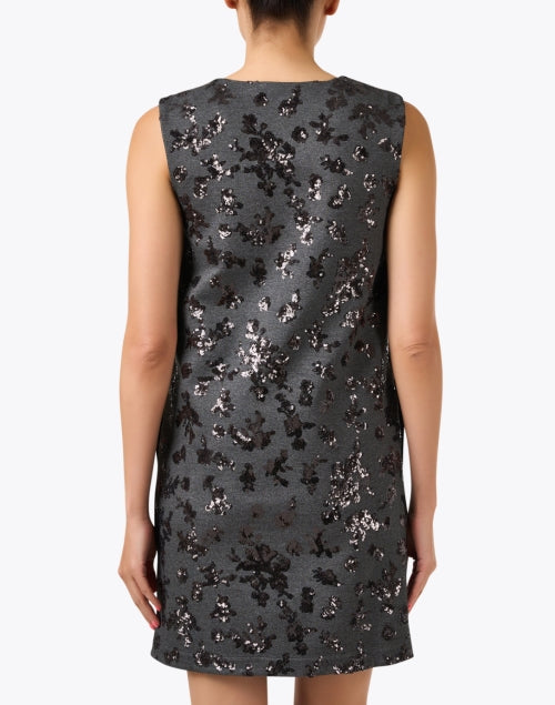 Stylish Weekend Max Mara Pesaro Grey Sequin Shift Dress for Cocktail Parties