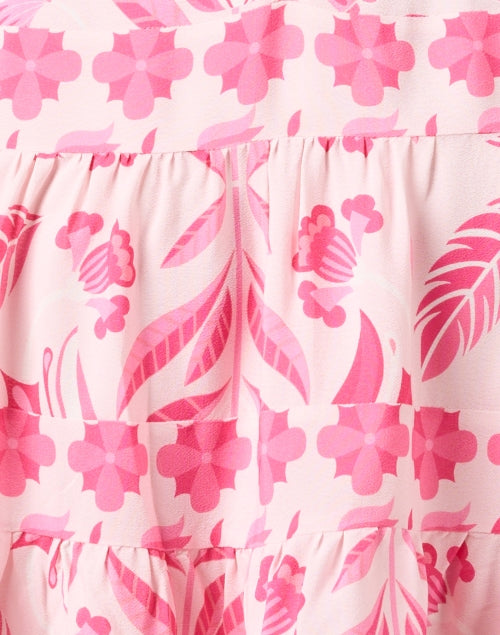 Gorgeous Pink Geometric Floral Women's Summer Dress