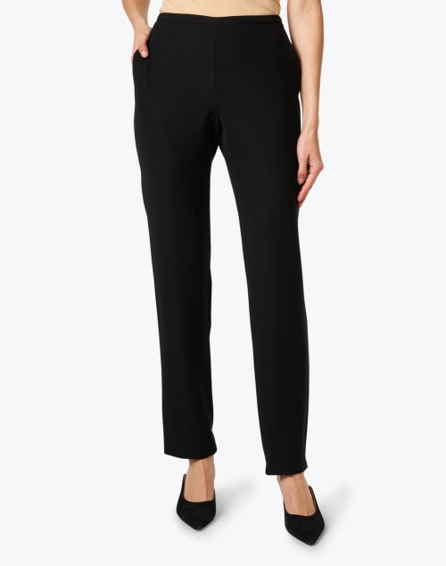 Stylish Black Stretch Straight - Leg Trousers by Emporio Armani