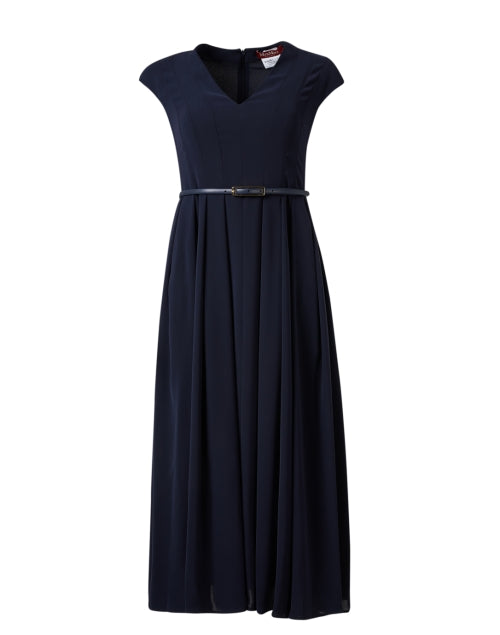 Navy Blue Elegant Santos Dress for Women's Formal Wear