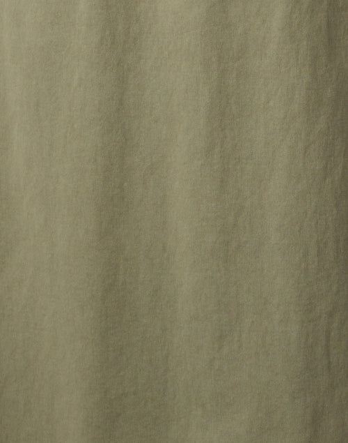 Army Green Cotton Ruben Shirt Dress for a Feminine Look