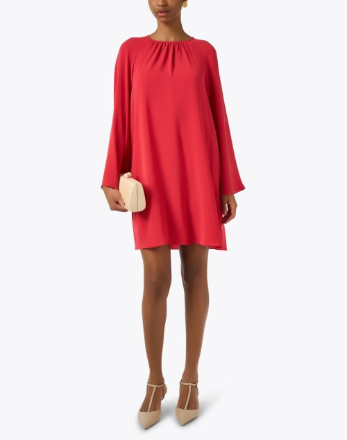 Stunning Madia Red Max Mara Studio Shift Dress with Bell Sleeves