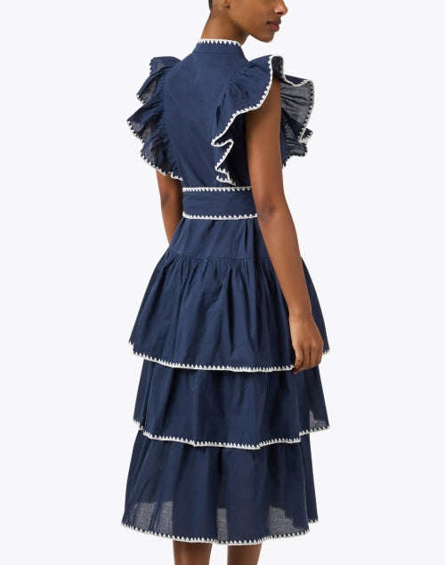 Stylish Navy 100% Cotton Greer Dress for Modern Women
