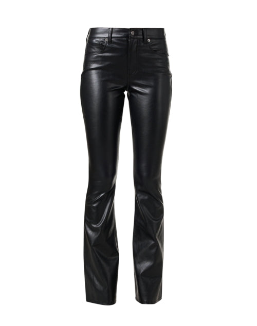 Veronica Beard's Stylish Black Faux Leather High-Rise Flare Pants