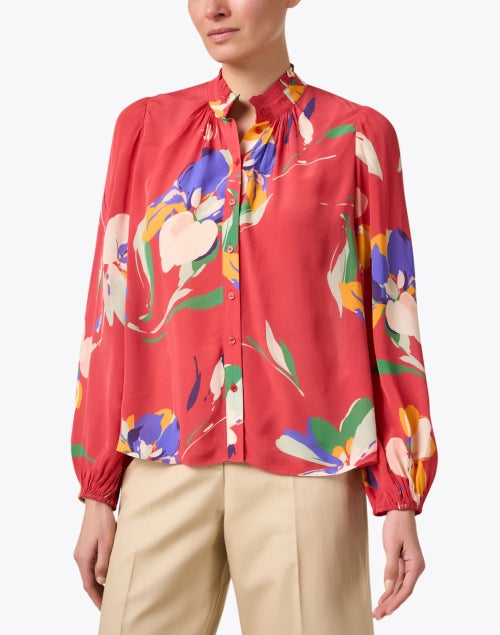 Shoshanna Ingrid Featherweight Multi - Floral Print Blouse for Transitional Wear