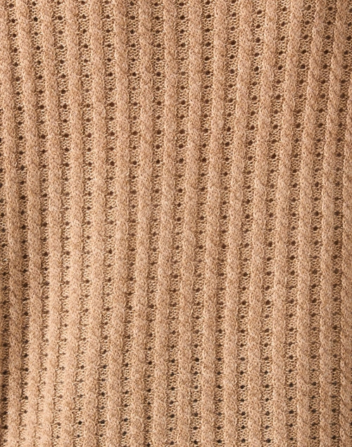 Lafayette 148 New York Camel - Blended Cashmere Men's and Women's Classic Cable - Knit Sweater