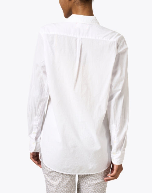 Stylish Beau Lightweight White Cotton Poplin Shirt for a Versatile Look