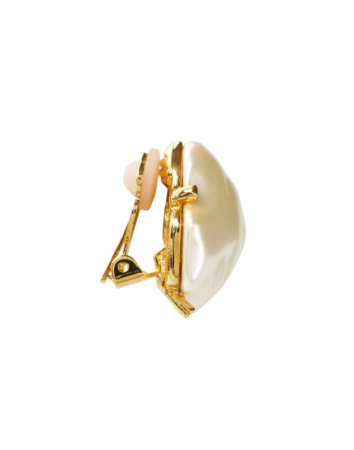 Classic Pearl Clip-on Earrings by Kenneth Jay Lane