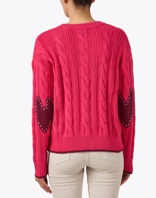 Maxwork Women's Fashionable Pink Cotton-Cashmere Blend Crewneck Sweater