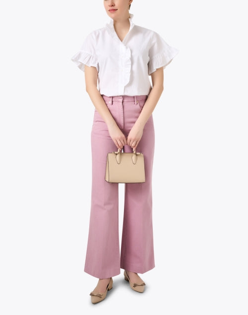 Vanessa White Feminine Ruffled Top for Everyday Style