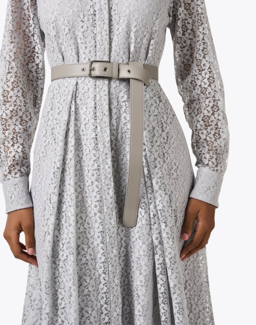 Stylish Canada Grey Delicate Lace Shirt Dress for Elegant Occasions