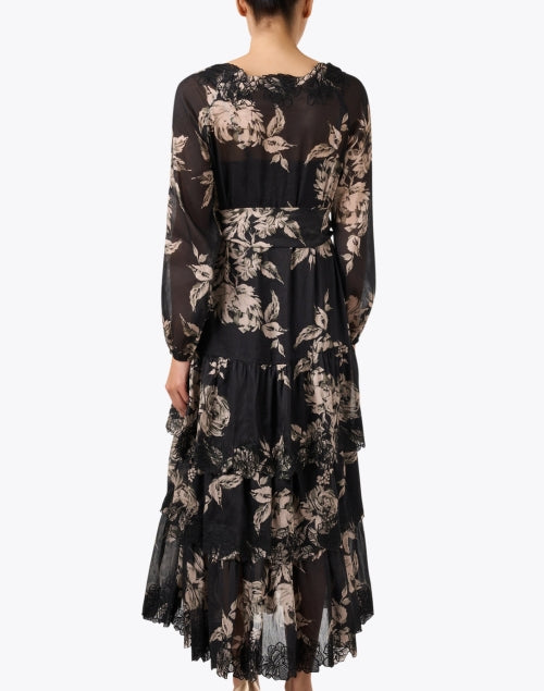 Stunning Anastasia Black Floral Dress with Belt for Versatile Style