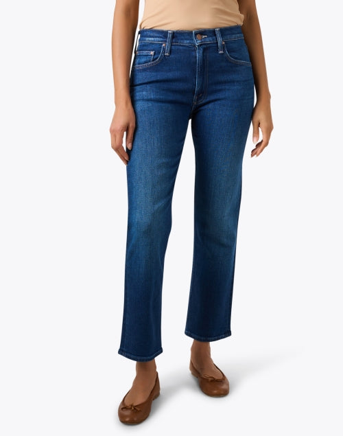 Stylish Rider Classic Blue Stretch Straight - Leg Ankle Jeans