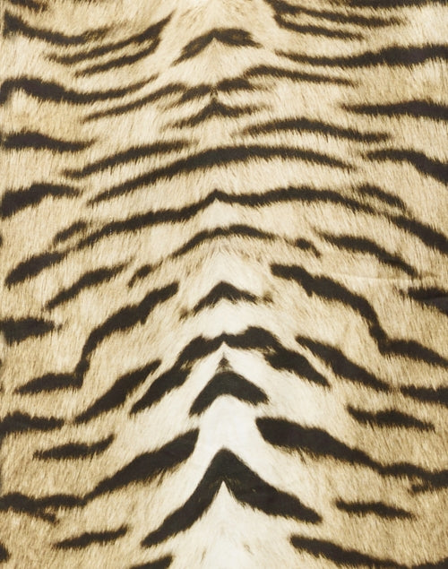 Elegant Beige Animal-Printed Satin Ruxy Dress for All-Day Wear