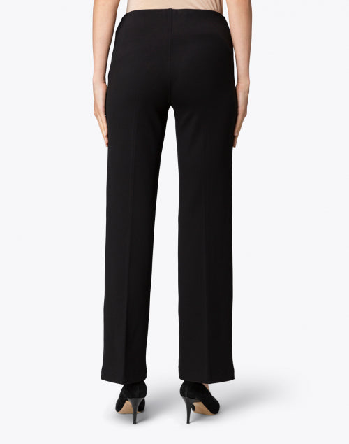 Jules Black Stretch Knit Wide-Leg Pull-On Trousers