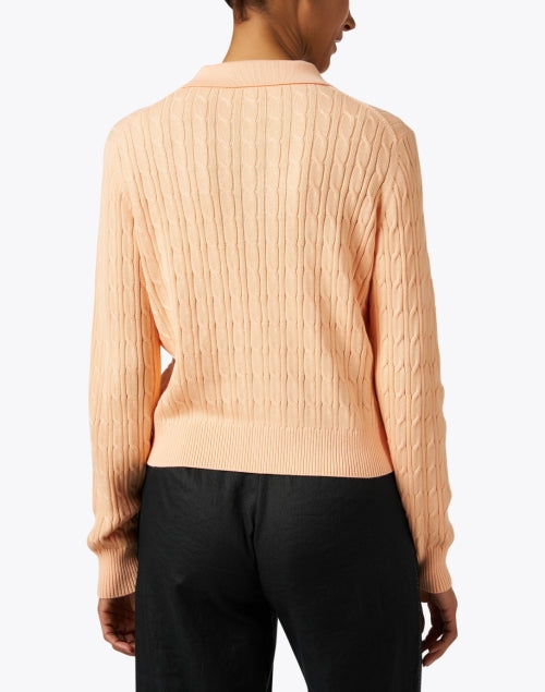 Stylish Orange Cotton Knitted Cardigan - Emmylou Style