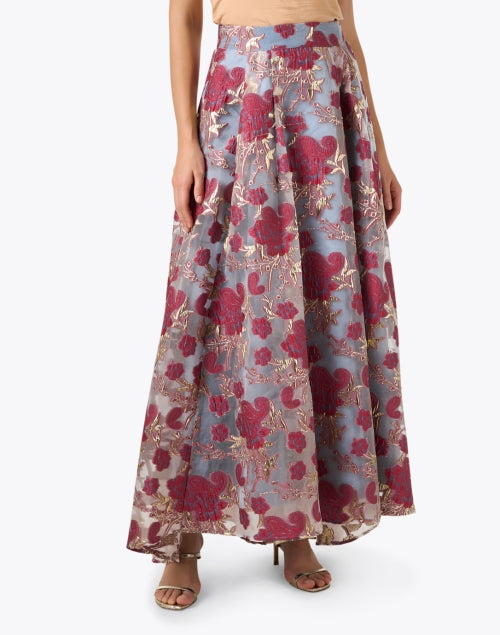 Ladies' Olivia Multi-Flowered Organza Maxi A-Line Skirt