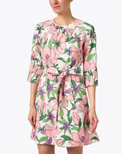 Irene Women's Pink Multi - Patterned Cotton Casual Dress