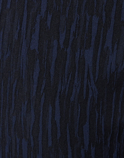 Stylish Navy and Black Elastic Waist Pull - On Ankle Pants