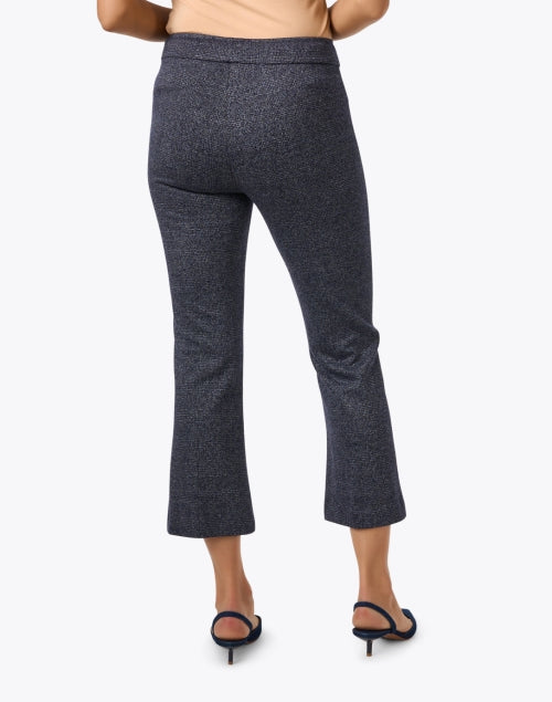 Leo's Modern Grey Tweed Cropped Flare Stretch Pants