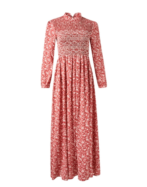 Lea Red Floral Women's Casual Dress for Daytime Wear