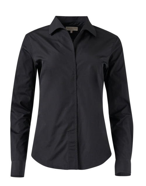 Stylish Signature Women's Black Cotton Dress Shirt