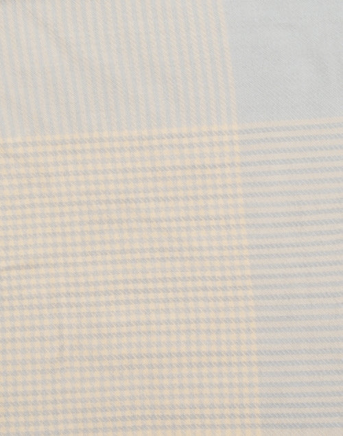 Large Ivory Multi - Patterned Wool Scarf by Jane Carr