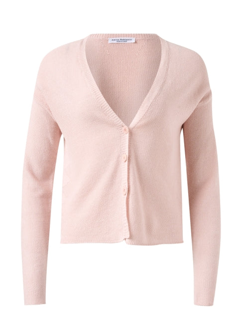 Stylish Sammy Pink Linen-Cotton Blend Cardigan for New Season
