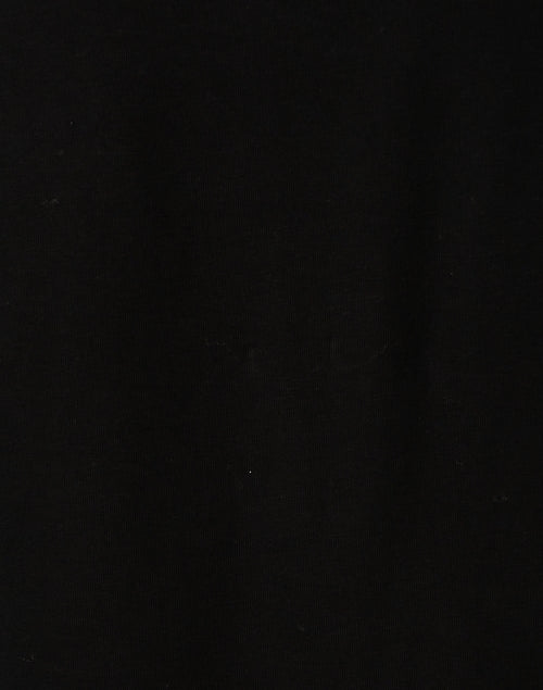 Stylish Black Peruvian Pima Cotton Top with Stretch and 3/4 Sleeves