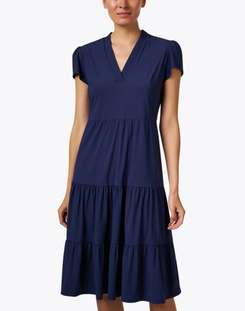 Stylish Navy Tiered Libby Midi Dress for Effortless Fashion