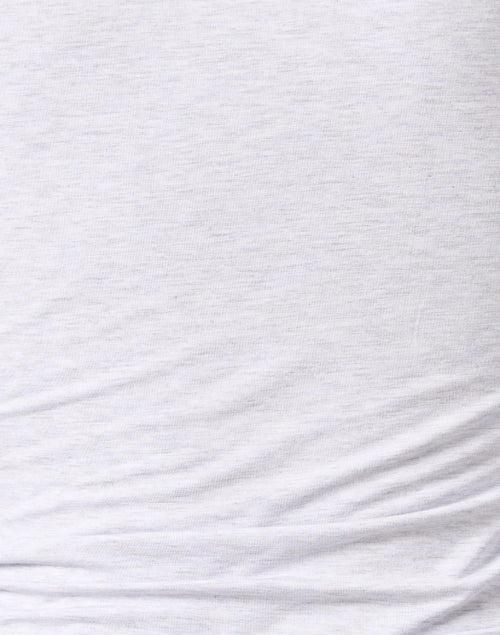 Stylish Grey Ruched Jersey Casual Top for a Weekend Look